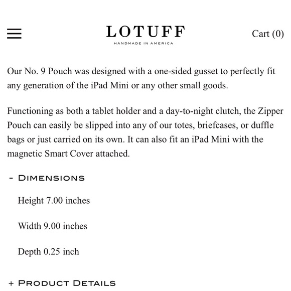 Lotuff No. 9 Zipper Pouch - Picture 11 of 13